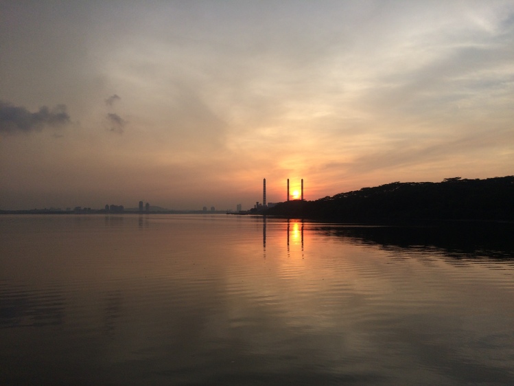 Sunrise view at Woodlands Waterfront
